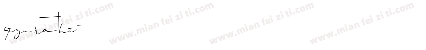 sign rathi字体转换